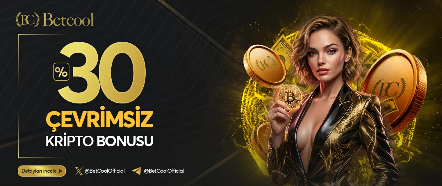 Betcool %30 çevrimsiz kripto yatırım + free spin