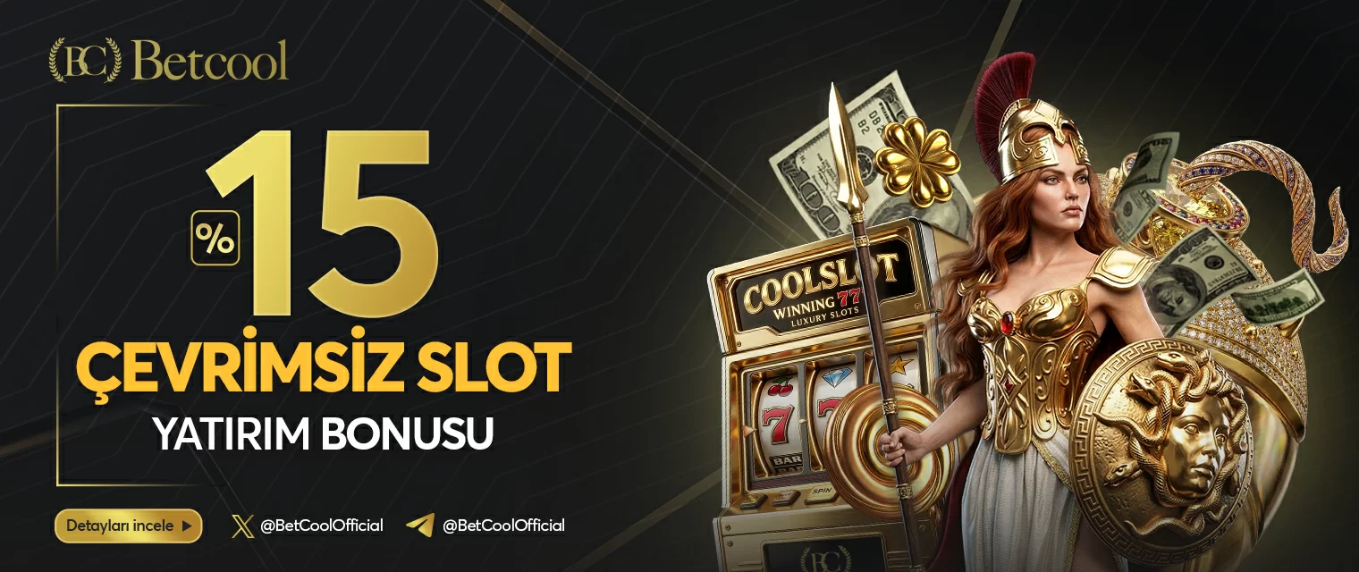 Betcool %15 çevrimsiz slot yatırım